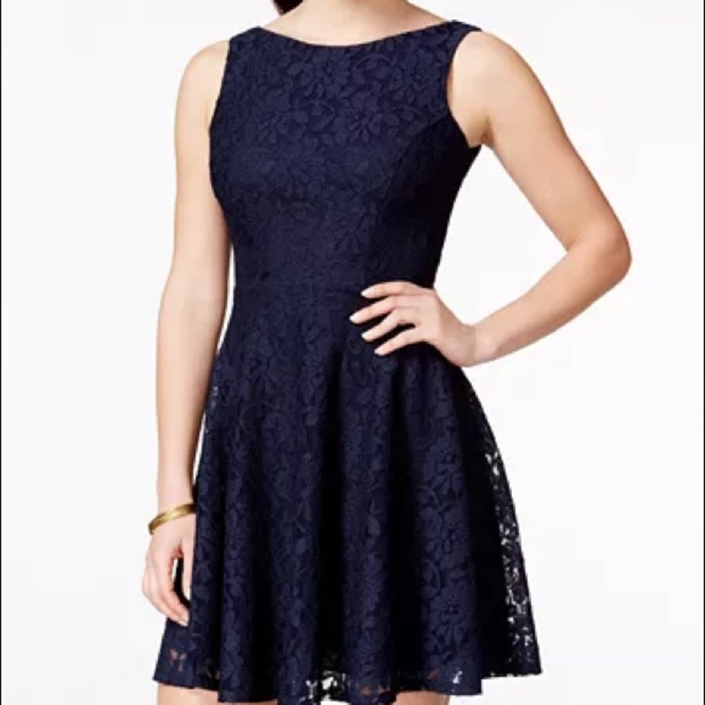 Speechless Lace Flare Sleeveless Dress Junior S